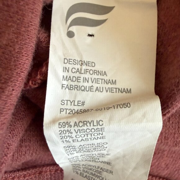 Fabletics Grace Relaxed Jumpsuit Women Large Dark Rouge Red Active Wide Leg NWOT - Picture 15 of 16